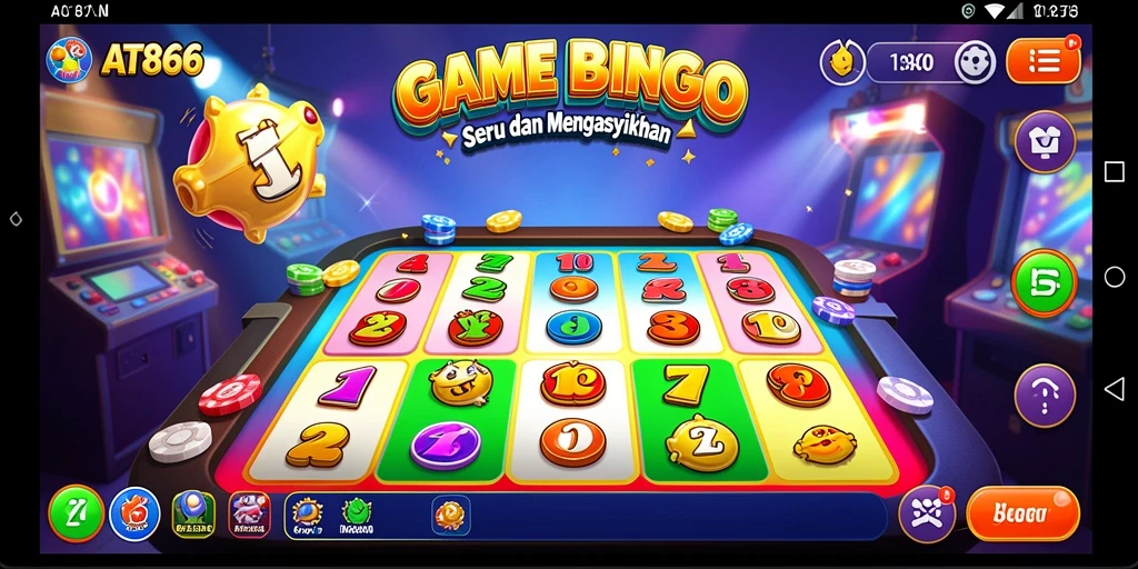 Screenshot utama AT866 menampilkan gameplay Bingo yang seru dan interaktif.
