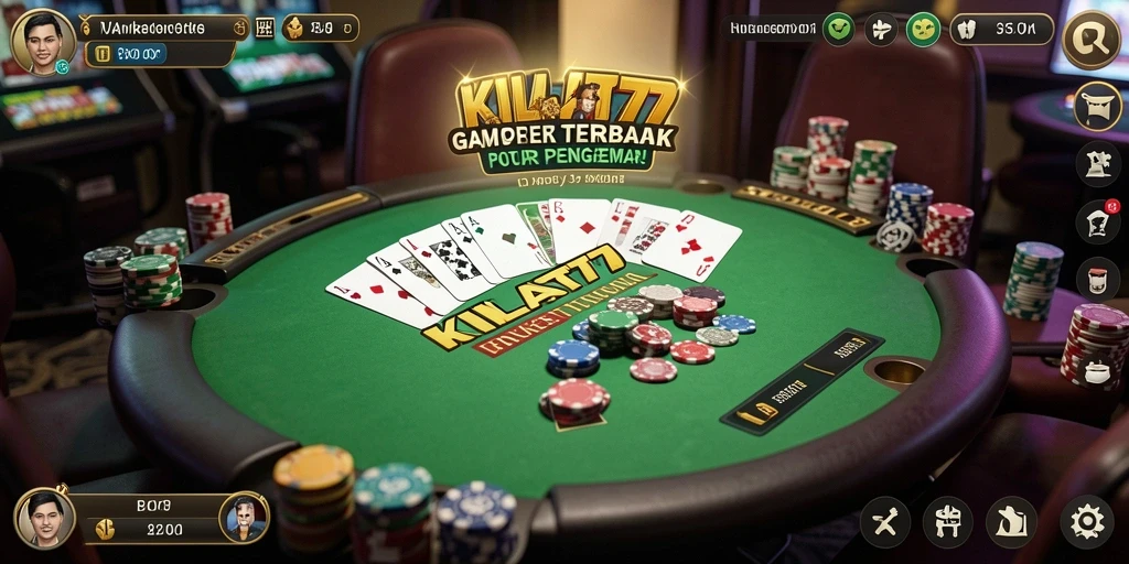 Screenshot gameplay KILAT77 menampilkan aksi seru permainan Poker.