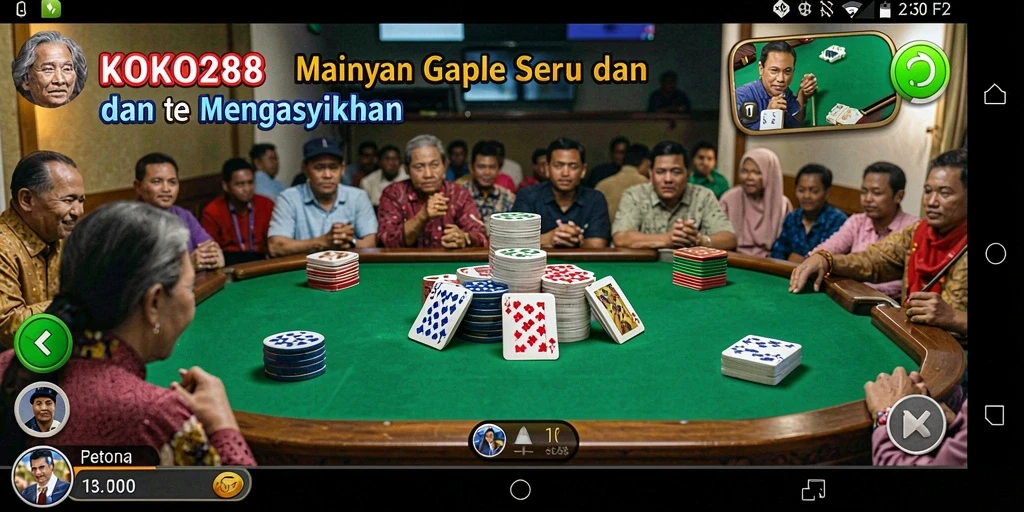 Screenshot gameplay KOKO288 menampilkan serunya bermain Gaple.