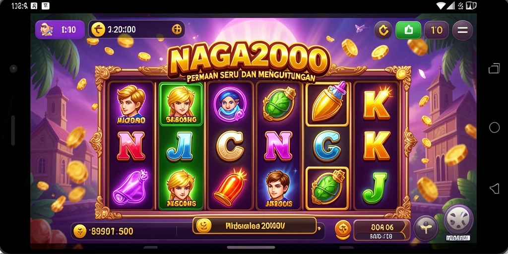 Tampilan gameplay seru dari NAGA2000 dengan efek menarik.