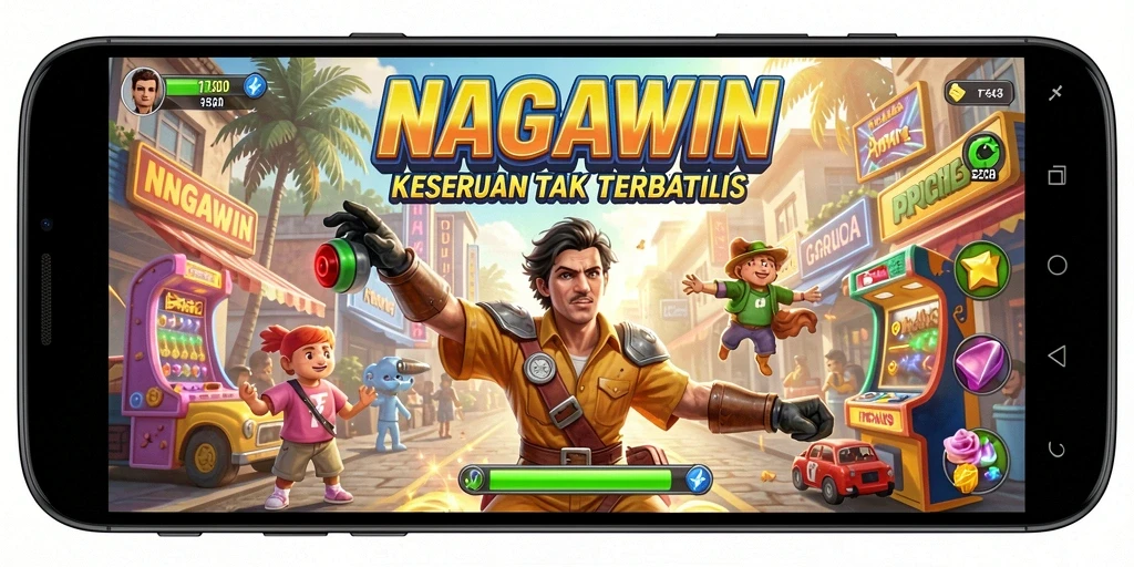 Screenshot NAGAWIN menampilkan aksi gameplay yang intens dan menghibur.