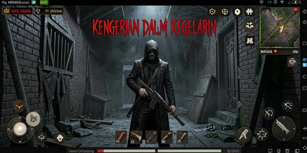 Gameplay NK666 menunjukkan suasana Horror yang mencekam dan intens.